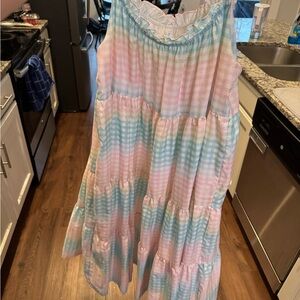 Pastel Plaid Sleeveless Dress (4 for 20$)